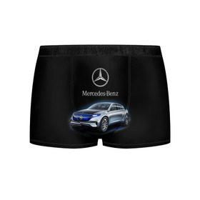 Мужские трусы 3D с принтом Mercedes-Benz в Санкт-Петербурге, 50% хлопок, 50% полиэстер | классическая посадка, на поясе мягкая тканевая резинка | kомпания производитель легковых автомобилей премиального класса | немецкое качество