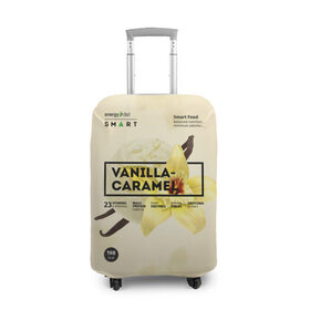 Чехол для чемодана 3D с принтом Vanilla-Caramel в Санкт-Петербурге, 86% полиэфир, 14% спандекс | двустороннее нанесение принта, прорези для ручек и колес | 