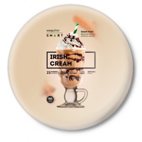 Значок с принтом Irish cream в Санкт-Петербурге,  металл | круглая форма, металлическая застежка в виде булавки | Тематика изображения на принте: 