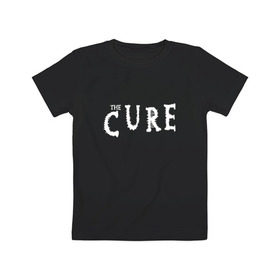 Детская футболка хлопок с принтом The Cure в Санкт-Петербурге, 100% хлопок | круглый вырез горловины, полуприлегающий силуэт, длина до линии бедер | cure | британия | группы | музыка | надпись | роберт смит | роджер одоннелл | рок | саймон гэллап
