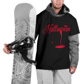 Накидка на куртку 3D с принтом Кровавый хэллоуин в Санкт-Петербурге, 100% полиэстер |  | 31 октября | halloween | день святых | праздник | праздник мертвых | тыква | хэллоуин
