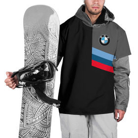 Накидка на куртку 3D с принтом BMW Brand Tricolor в Санкт-Петербурге, 100% полиэстер |  | bmw | автомобильные | бмв | машины