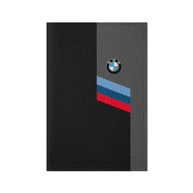 Обложка для паспорта матовая кожа с принтом BMW Brand Tricolor в Санкт-Петербурге, натуральная матовая кожа | размер 19,3 х 13,7 см; прозрачные пластиковые крепления | bmw | автомобильные | бмв | машины