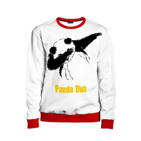 Детский свитшот 3D с принтом Panda dub в Санкт-Петербурге, 100% полиэстер | свободная посадка, прямой крой, мягкая тканевая резинка на рукавах и понизу свитшота | Тематика изображения на принте: dab | dance | dub | movement | panda | движение | панда | танец