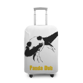 Чехол для чемодана 3D с принтом Panda dub в Санкт-Петербурге, 86% полиэфир, 14% спандекс | двустороннее нанесение принта, прорези для ручек и колес | dab | dance | dub | movement | panda | движение | панда | танец