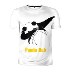 Мужская футболка 3D спортивная с принтом Panda dub в Санкт-Петербурге, 100% полиэстер с улучшенными характеристиками | приталенный силуэт, круглая горловина, широкие плечи, сужается к линии бедра | dab | dance | dub | movement | panda | движение | панда | танец