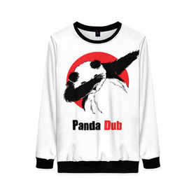 Женский свитшот 3D с принтом Panda dub в Санкт-Петербурге, 100% полиэстер с мягким внутренним слоем | круглый вырез горловины, мягкая резинка на манжетах и поясе, свободная посадка по фигуре | dab | dance | dub | movement | panda | движение | панда | танец