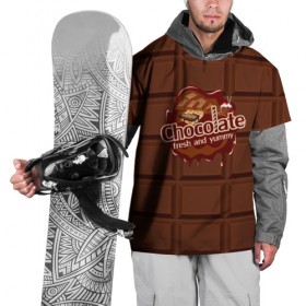 Накидка на куртку 3D с принтом Chocolate в Санкт-Петербурге, 100% полиэстер |  | Тематика изображения на принте: chocolate | fresh | еда | плитка | сладости | шоколад