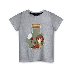Детская футболка хлопок с принтом Чара в Санкт-Петербурге, 100% хлопок | круглый вырез горловины, полуприлегающий силуэт, длина до линии бедер | chara | андертейл