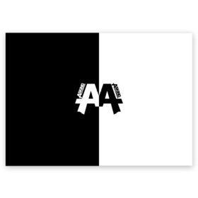 Поздравительная открытка с принтом Asking Alexandria в Санкт-Петербурге, 100% бумага | плотность бумаги 280 г/м2, матовая, на обратной стороне линовка и место для марки
 | aa | alexandria | asking | аа | александрия | аликсандрия | аскен | аскин | аскинг | бен брюс | группа | дэнни уорсноп | метал | музыка | пост | рок | хэви | электроникор