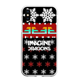 Чехол для iPhone XS Max матовый с принтом Праздничный Imagine Dragons в Санкт-Петербурге, Силикон | Область печати: задняя сторона чехла, без боковых панелей | альтернативный | американская | группа | драгонс | имеджин | инди | индирок | новогодний | поп | рождество | рок | свитер | электроник