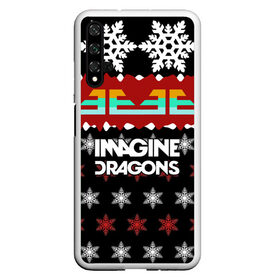 Чехол для Honor 20 с принтом Праздничный Imagine Dragons в Санкт-Петербурге, Силикон | Область печати: задняя сторона чехла, без боковых панелей | альтернативный | американская | группа | драгонс | имеджин | инди | индирок | новогодний | поп | рождество | рок | свитер | электроник