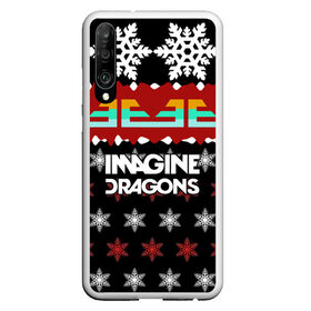 Чехол для Honor P30 с принтом Праздничный Imagine Dragons в Санкт-Петербурге, Силикон | Область печати: задняя сторона чехла, без боковых панелей | Тематика изображения на принте: альтернативный | американская | группа | драгонс | имеджин | инди | индирок | новогодний | поп | рождество | рок | свитер | электроник