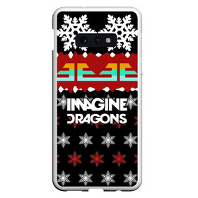 Чехол для Samsung S10E с принтом Праздничный Imagine Dragons в Санкт-Петербурге, Силикон | Область печати: задняя сторона чехла, без боковых панелей | альтернативный | американская | группа | драгонс | имеджин | инди | индирок | новогодний | поп | рождество | рок | свитер | электроник