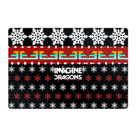 Магнитный плакат 3Х2 с принтом Праздничный Imagine Dragons в Санкт-Петербурге, Полимерный материал с магнитным слоем | 6 деталей размером 9*9 см | альтернативный | американская | группа | драгонс | имеджин | инди | индирок | новогодний | поп | рождество | рок | свитер | электроник