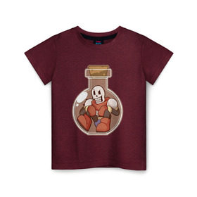 Детская футболка хлопок с принтом Папирус в Санкт-Петербурге, 100% хлопок | круглый вырез горловины, полуприлегающий силуэт, длина до линии бедер | papyrus | undertale | папирус
