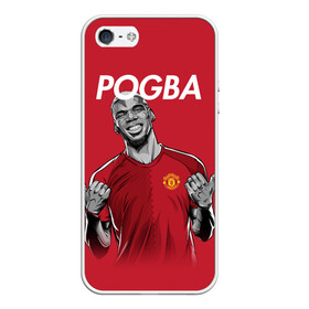 Чехол для iPhone 5/5S матовый с принтом Pogba Manchester United в Санкт-Петербурге, Силикон | Область печати: задняя сторона чехла, без боковых панелей | mu | paul | pogba | манчестер юнайтед | мю | погба | форма