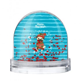 Водяной шар с принтом Happy new year в Санкт-Петербурге, Пластик | Изображение внутри шара печатается на глянцевой фотобумаге с двух сторон | 
