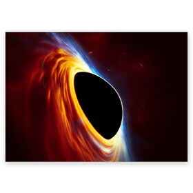 Поздравительная открытка с принтом Black planet в Санкт-Петербурге, 100% бумага | плотность бумаги 280 г/м2, матовая, на обратной стороне линовка и место для марки
 | black hole | planet | space | астрономия | вселенная | звёзды | космос | млечный путь | планета | чёрная дыра