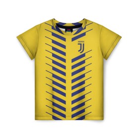 Детская футболка 3D с принтом Juventus 2018 Creative #1 в Санкт-Петербурге, 100% гипоаллергенный полиэфир | прямой крой, круглый вырез горловины, длина до линии бедер, чуть спущенное плечо, ткань немного тянется | Тематика изображения на принте: 
