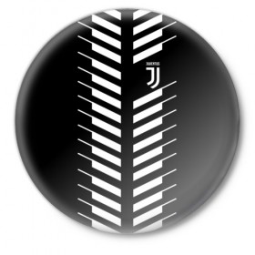 Значок с принтом Juventus 2018 Creative #2 в Санкт-Петербурге,  металл | круглая форма, металлическая застежка в виде булавки | juventus | футбол | футбольный клуб | ювентус