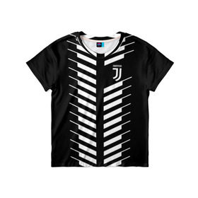 Детская футболка 3D с принтом Juventus 2018 Creative #2 в Санкт-Петербурге, 100% гипоаллергенный полиэфир | прямой крой, круглый вырез горловины, длина до линии бедер, чуть спущенное плечо, ткань немного тянется | juventus | футбол | футбольный клуб | ювентус