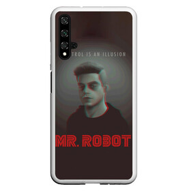 Чехол для Honor 20 с принтом Mr Robot в Санкт-Петербурге, Силикон | Область печати: задняя сторона чехла, без боковых панелей | mister robot | mr robot | rami malek | мистер робот | рами малек