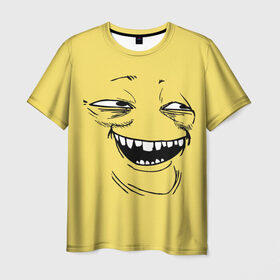 Мужская футболка 3D с принтом Yoba в Санкт-Петербурге, 100% полиэфир | прямой крой, круглый вырез горловины, длина до линии бедер | yoba | ехидный блинчик | имиджборды | колобок | мемы | пека фейс