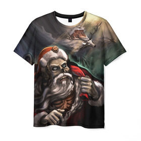 Мужская футболка 3D с принтом Bad Santa Claus в Санкт-Петербурге, 100% полиэфир | прямой крой, круглый вырез горловины, длина до линии бедер | зима | новый год | подарок | рождество