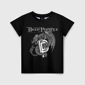 Детская футболка 3D с принтом Deep Purple в Санкт-Петербурге, 100% гипоаллергенный полиэфир | прямой крой, круглый вырез горловины, длина до линии бедер, чуть спущенное плечо, ткань немного тянется | Тематика изображения на принте: album | british | deep purple | england | heavy metal | rock group | альбом | англия | британская | рок группа | хеви металл