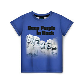 Детская футболка 3D с принтом Deep Purple в Санкт-Петербурге, 100% гипоаллергенный полиэфир | прямой крой, круглый вырез горловины, длина до линии бедер, чуть спущенное плечо, ткань немного тянется | album | british | deep purple | england | heavy metal | rock group | альбом | англия | британская | рок группа | хеви металл