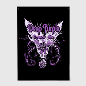 Постер с принтом Deep Purple в Санкт-Петербурге, 100% бумага
 | бумага, плотность 150 мг. Матовая, но за счет высокого коэффициента гладкости имеет небольшой блеск и дает на свету блики, но в отличии от глянцевой бумаги не покрыта лаком | album | british | deep purple | england | heavy metal | rock group | альбом | англия | британская | рок группа | хеви металл