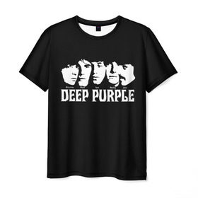 Мужская футболка 3D с принтом Deep Purple в Санкт-Петербурге, 100% полиэфир | прямой крой, круглый вырез горловины, длина до линии бедер | Тематика изображения на принте: album | british | deep purple | england | heavy metal | rock group | альбом | англия | британская | рок группа | хеви металл