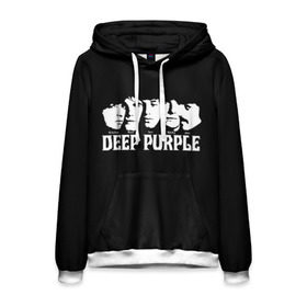 Мужская толстовка 3D с принтом Deep Purple в Санкт-Петербурге, 100% полиэстер | двухслойный капюшон со шнурком для регулировки, мягкие манжеты на рукавах и по низу толстовки, спереди карман-кенгуру с мягким внутренним слоем. | album | british | deep purple | england | heavy metal | rock group | альбом | англия | британская | рок группа | хеви металл