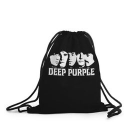 Рюкзак-мешок 3D с принтом Deep Purple в Санкт-Петербурге, 100% полиэстер | плотность ткани — 200 г/м2, размер — 35 х 45 см; лямки — толстые шнурки, застежка на шнуровке, без карманов и подкладки | album | british | deep purple | england | heavy metal | rock group | альбом | англия | британская | рок группа | хеви металл