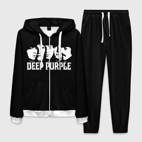 Мужской костюм 3D с принтом Deep Purple в Санкт-Петербурге, 100% полиэстер | Манжеты и пояс оформлены тканевой резинкой, двухслойный капюшон со шнурком для регулировки, карманы спереди | album | british | deep purple | england | heavy metal | rock group | альбом | англия | британская | рок группа | хеви металл