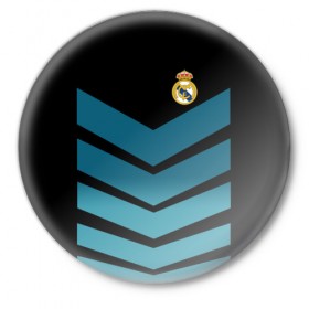 Значок с принтом Real Madrid 2018 Arrow в Санкт-Петербурге,  металл | круглая форма, металлическая застежка в виде булавки | fc | real madrid | реал мадрид | спорт | спортивные | футбол | футбольный клуб