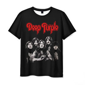 Мужская футболка 3D с принтом Deep Purple в Санкт-Петербурге, 100% полиэфир | прямой крой, круглый вырез горловины, длина до линии бедер | album | british | deep purple | england | heavy metal | rock group | альбом | англия | британская | рок группа | хеви металл