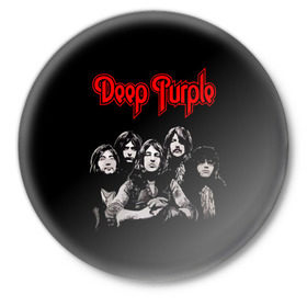 Значок с принтом Deep Purple в Санкт-Петербурге,  металл | круглая форма, металлическая застежка в виде булавки | album | british | deep purple | england | heavy metal | rock group | альбом | англия | британская | рок группа | хеви металл
