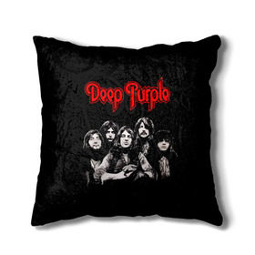 Подушка 3D с принтом Deep Purple в Санкт-Петербурге, наволочка – 100% полиэстер, наполнитель – холлофайбер (легкий наполнитель, не вызывает аллергию). | состоит из подушки и наволочки. Наволочка на молнии, легко снимается для стирки | album | british | deep purple | england | heavy metal | rock group | альбом | англия | британская | рок группа | хеви металл