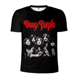 Мужская футболка 3D спортивная с принтом Deep Purple в Санкт-Петербурге, 100% полиэстер с улучшенными характеристиками | приталенный силуэт, круглая горловина, широкие плечи, сужается к линии бедра | Тематика изображения на принте: album | british | deep purple | england | heavy metal | rock group | альбом | англия | британская | рок группа | хеви металл