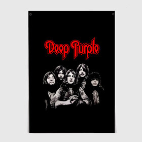 Постер с принтом Deep Purple в Санкт-Петербурге, 100% бумага
 | бумага, плотность 150 мг. Матовая, но за счет высокого коэффициента гладкости имеет небольшой блеск и дает на свету блики, но в отличии от глянцевой бумаги не покрыта лаком | album | british | deep purple | england | heavy metal | rock group | альбом | англия | британская | рок группа | хеви металл