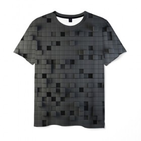 Мужская футболка 3D с принтом Cubeses в Санкт-Петербурге, 100% полиэфир | прямой крой, круглый вырез горловины, длина до линии бедер | 
