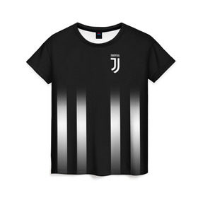 Женская футболка 3D с принтом Juventus 2018 Line в Санкт-Петербурге, 100% полиэфир ( синтетическое хлопкоподобное полотно) | прямой крой, круглый вырез горловины, длина до линии бедер | fc | juventus | спорт | фк | футбол | ювентус