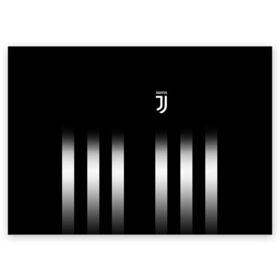 Поздравительная открытка с принтом Juventus 2018 Line в Санкт-Петербурге, 100% бумага | плотность бумаги 280 г/м2, матовая, на обратной стороне линовка и место для марки
 | fc | juventus | спорт | фк | футбол | ювентус