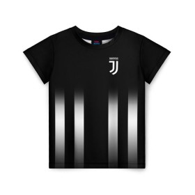 Детская футболка 3D с принтом Juventus 2018 Line в Санкт-Петербурге, 100% гипоаллергенный полиэфир | прямой крой, круглый вырез горловины, длина до линии бедер, чуть спущенное плечо, ткань немного тянется | fc | juventus | спорт | фк | футбол | ювентус