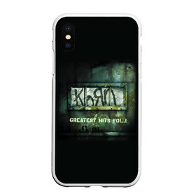 Чехол для iPhone XS Max матовый с принтом Korn greatest hits vol 1 в Санкт-Петербурге, Силикон | Область печати: задняя сторона чехла, без боковых панелей | korn | koяn | альтернативный | арвизу | гранж | грув | группа | дэвис | корн | коян | лузье | манки | метал | музыка | нюметал | панк | песни | рок | уэлч | филди | филипп | хэд | шаффер