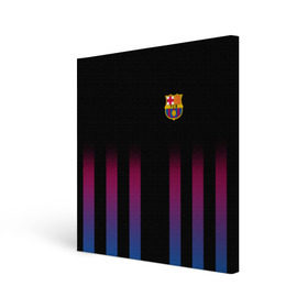 Холст квадратный с принтом FC Barcelona Color Line в Санкт-Петербурге, 100% ПВХ |  | fc barcelona | fcb | барселона | спорт | спортивные | фк | футбол