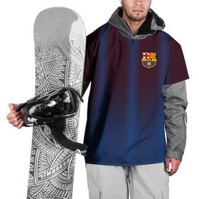 Накидка на куртку 3D с принтом FC Barcelona Gradient в Санкт-Петербурге, 100% полиэстер |  | Тематика изображения на принте: fc | fc barcelona | fcb | барселона | спорт | спортивные | фк | футбол