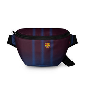 Поясная сумка 3D с принтом FC Barcelona Gradient в Санкт-Петербурге, 100% полиэстер | плотная ткань, ремень с регулируемой длиной, внутри несколько карманов для мелочей, основное отделение и карман с обратной стороны сумки застегиваются на молнию | fc | fc barcelona | fcb | барселона | спорт | спортивные | фк | футбол
